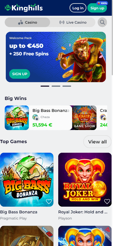 kinghills_casino_homepage_mobile