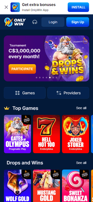 onlywin_casino_homepage_mobile