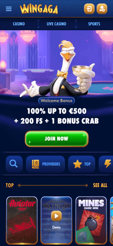 wingaga_casino_homepage_mobile