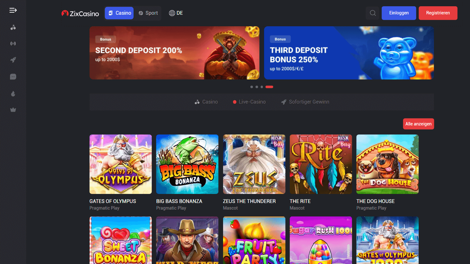 zixcasino_homepage_desktop