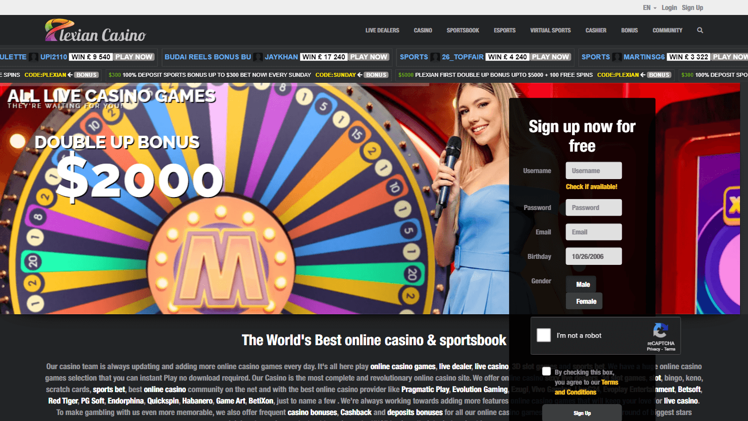 plexian_casino_homepage_desktop