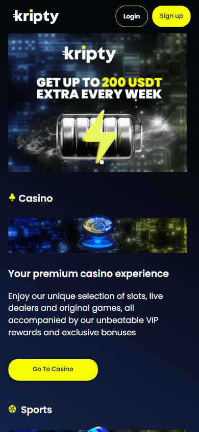 kripty_casino_homepage_mobile