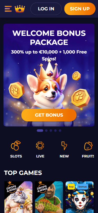 corgislot_casino_homepage_mobile