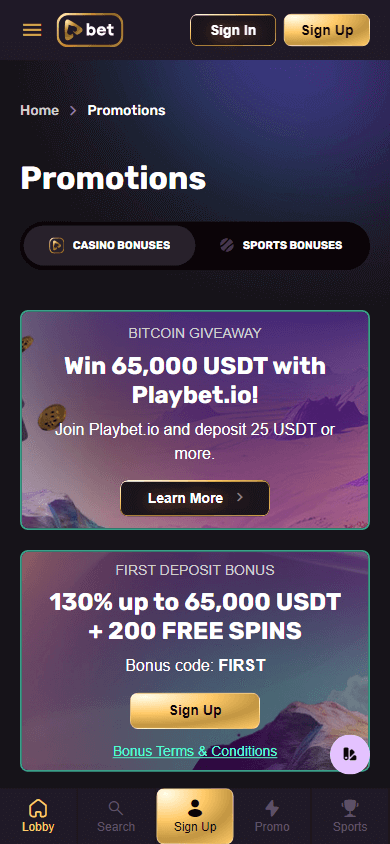 playbet.io_casino_promotions_mobile