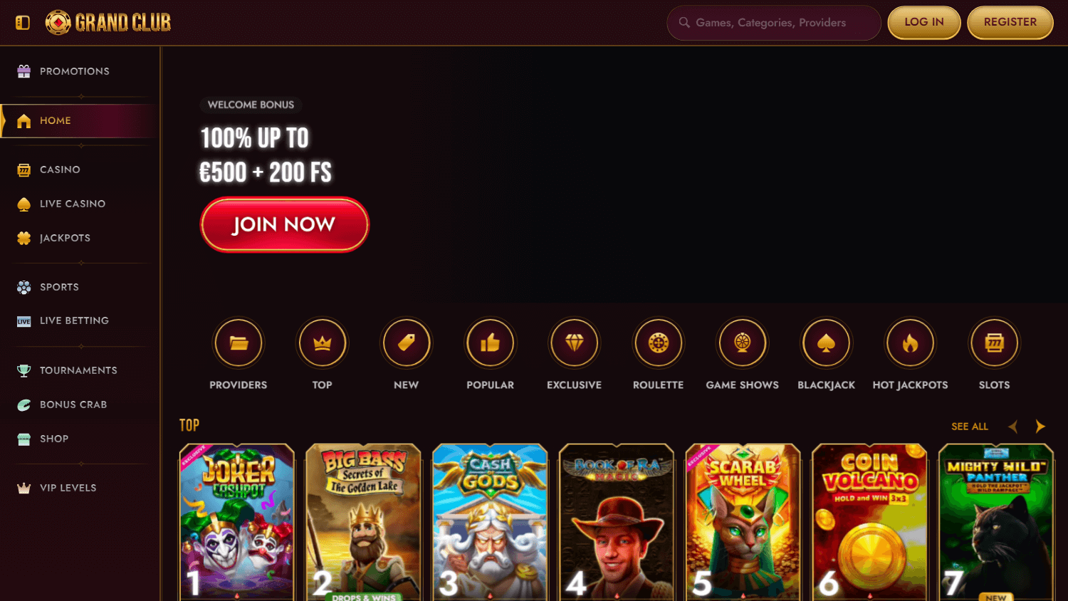 grandclub_casino_homepage_desktop