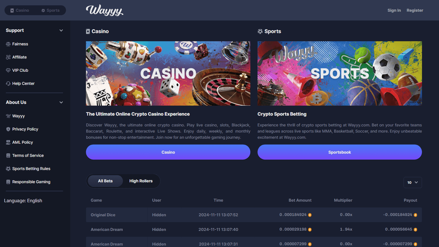 wayyy_casino_homepage_desktop