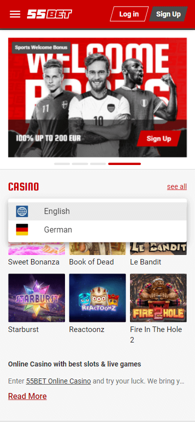 55bet_casino_homepage_mobile