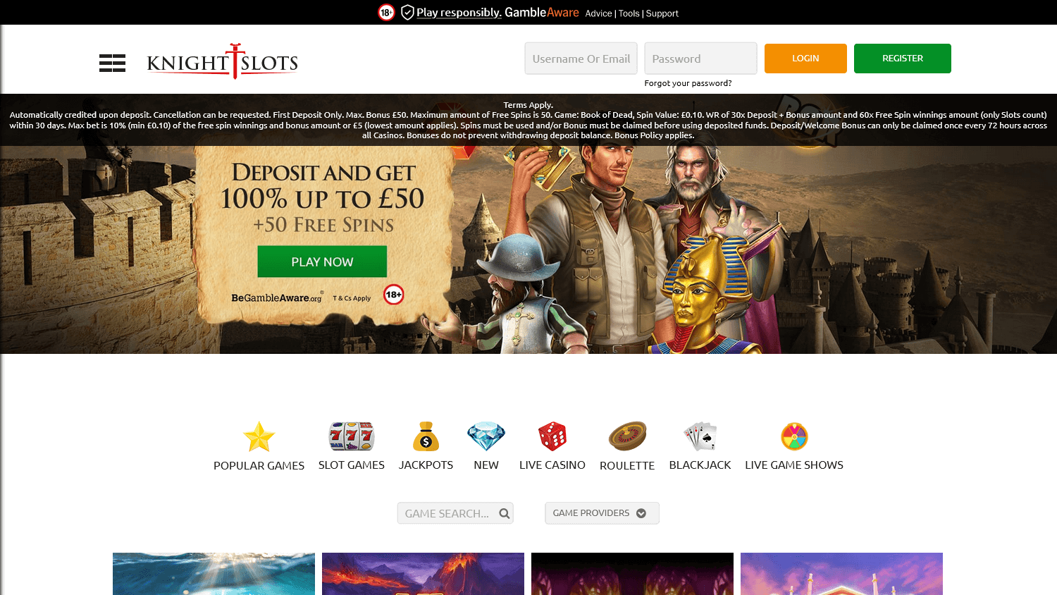 knightslots_casino_uk_homepage_desktop