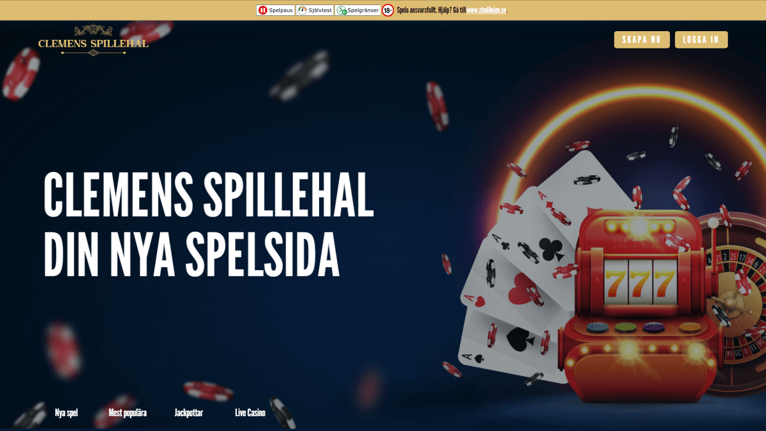 clemensspillehal_casino_se_homepage_desktop