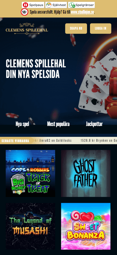 clemensspillehal_casino_se_homepage_mobile