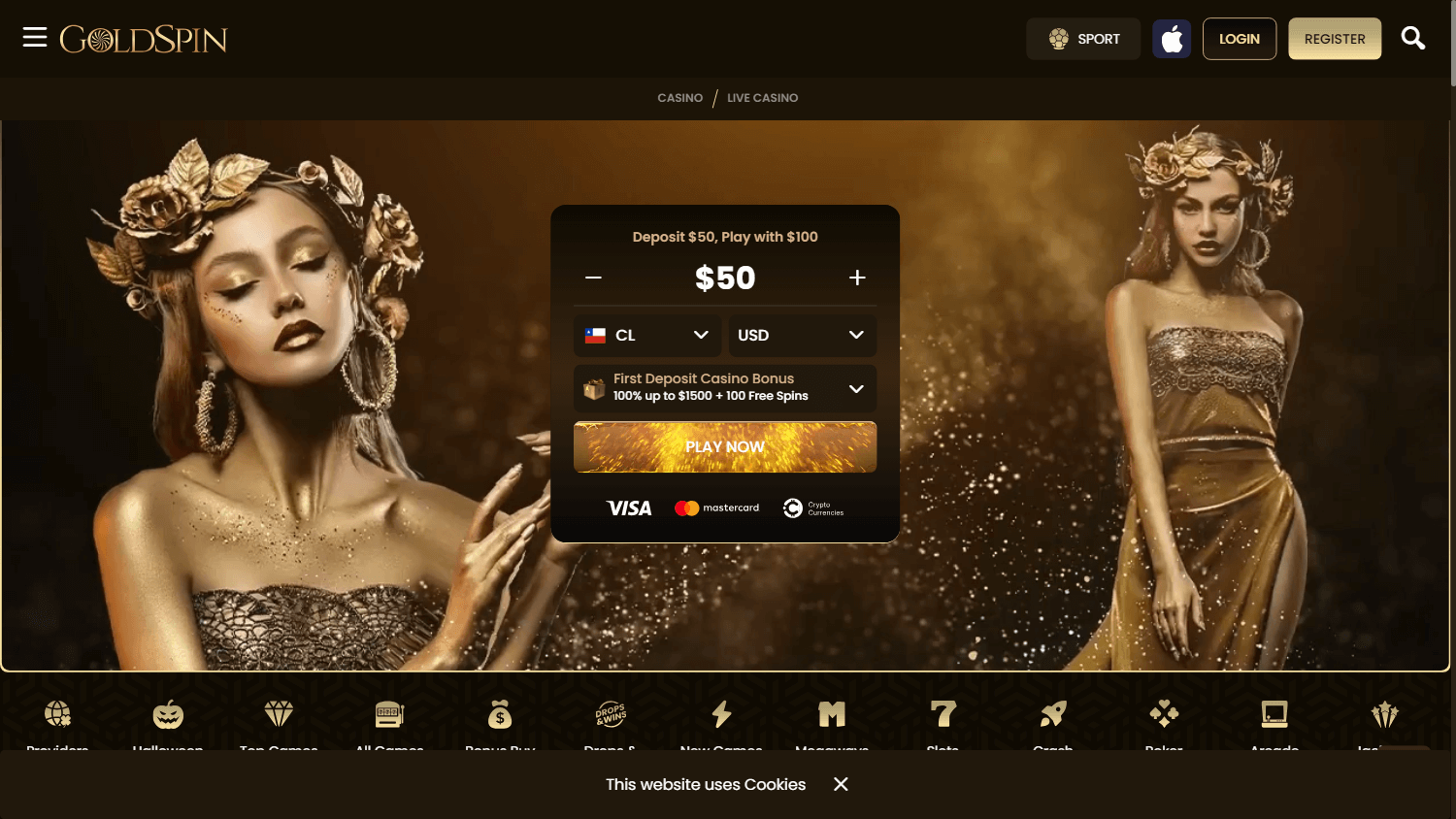 goldspin_casino_homepage_desktop