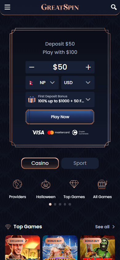 greatspin_casino_homepage_mobile