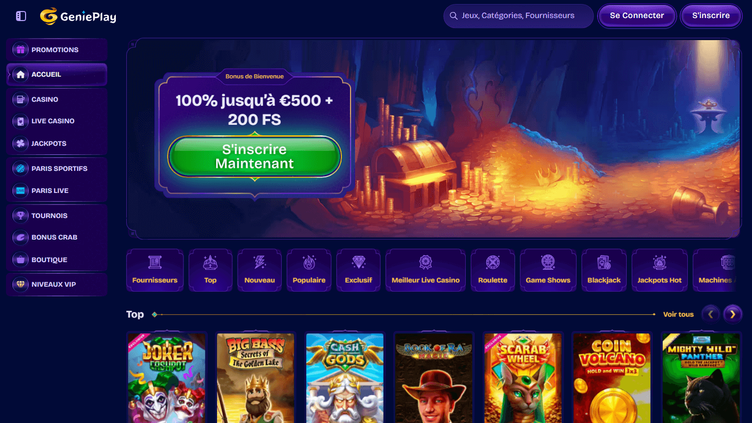 genieplay_casino_homepage_desktop