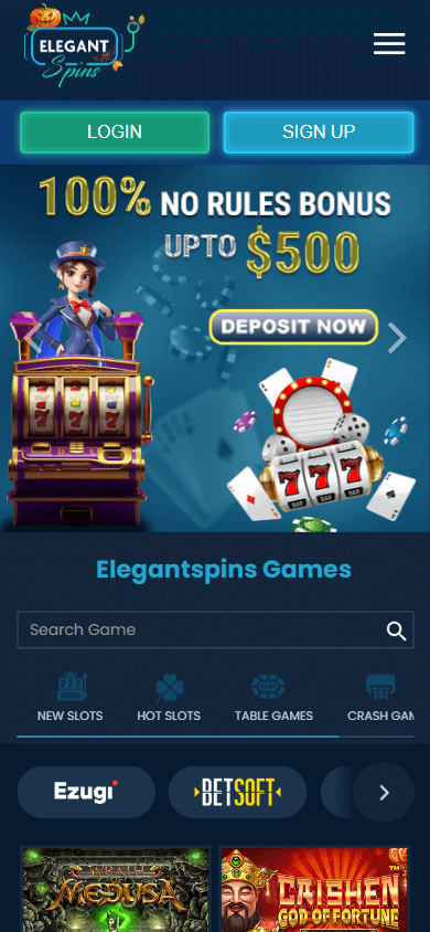 elegantspins_casino_homepage_mobile