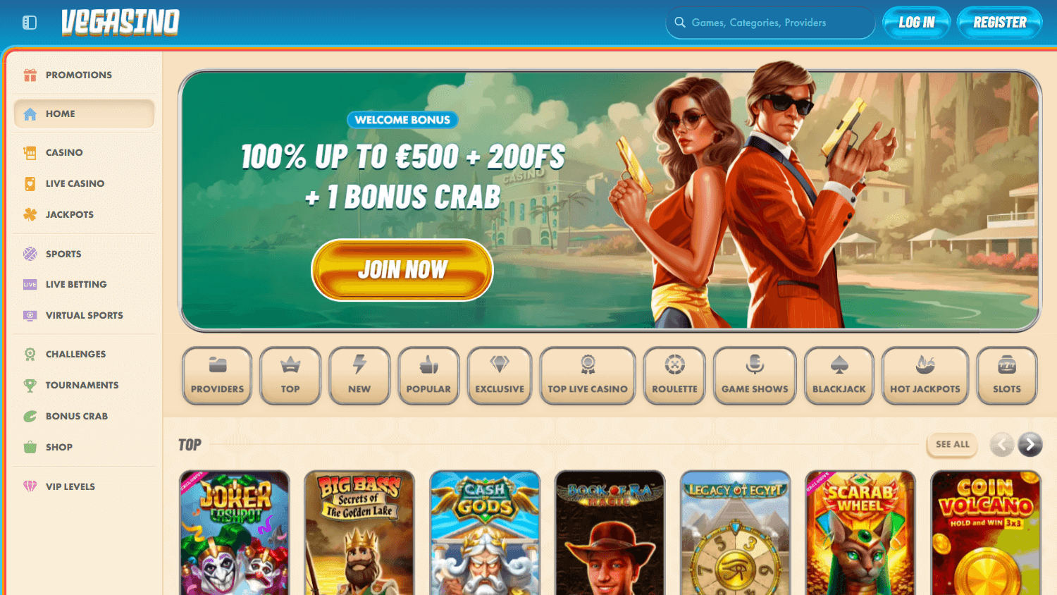 vegasino_casino_homepage_desktop