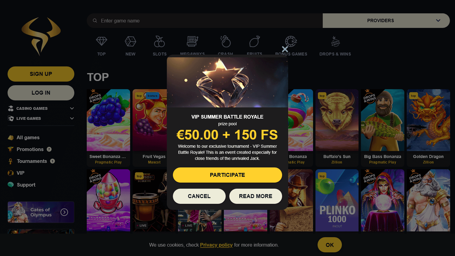 goldhorns_casino_homepage_desktop