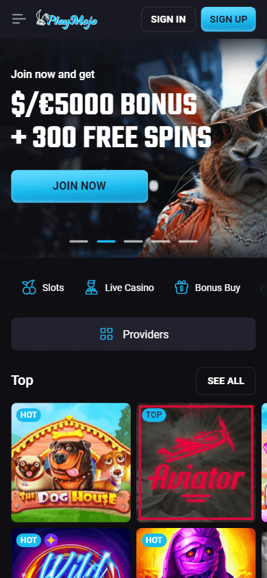 playmojo_casino_homepage_mobile