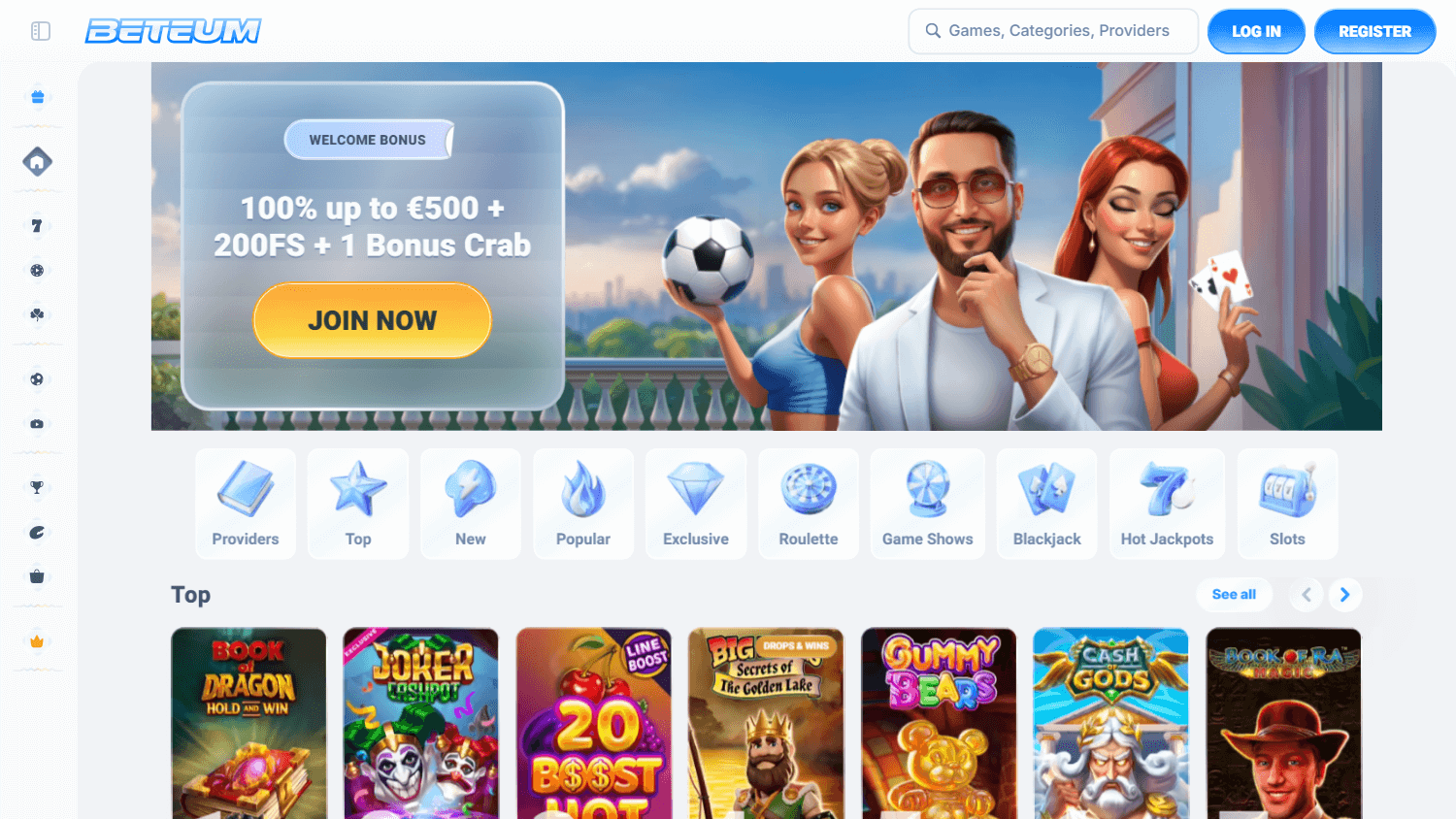 beteum_casino_homepage_desktop