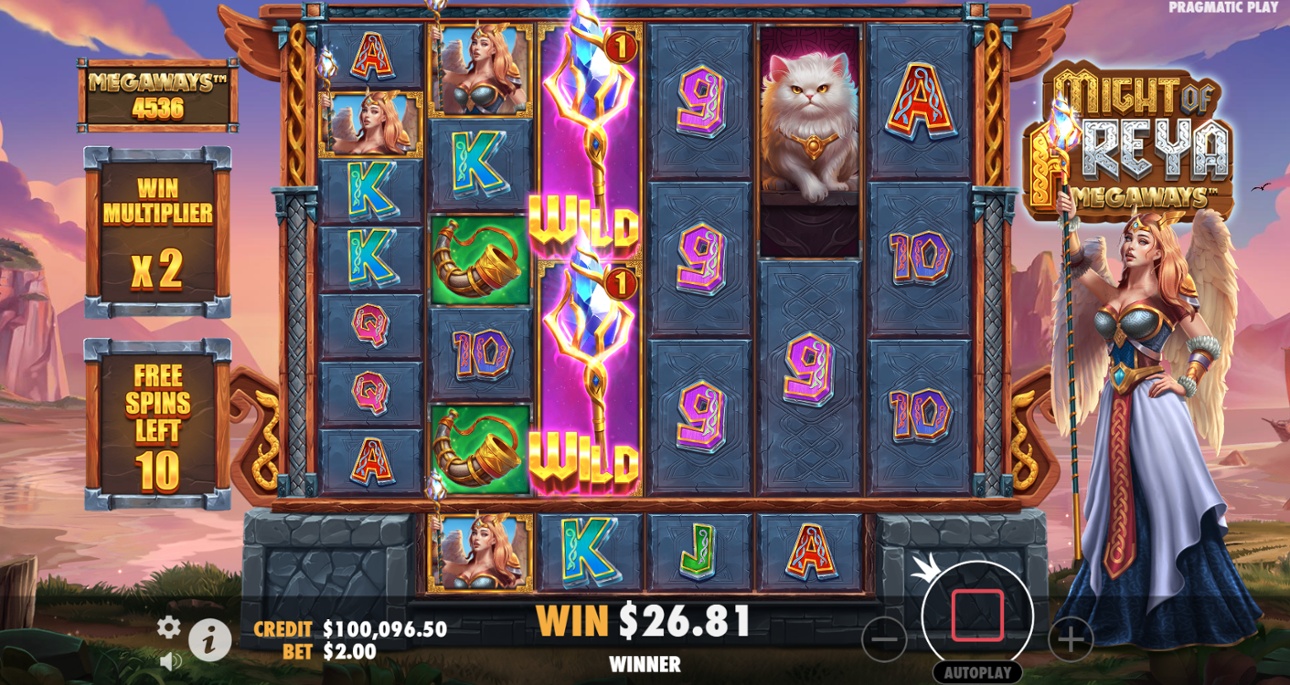 Might of Freya Megaways - Sticky Wild symbols