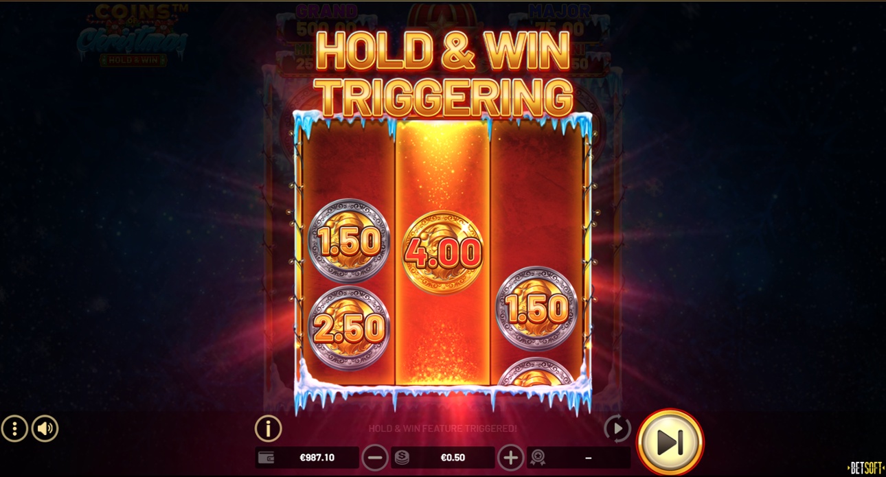 Coins of Christmas - Hold & Win feature