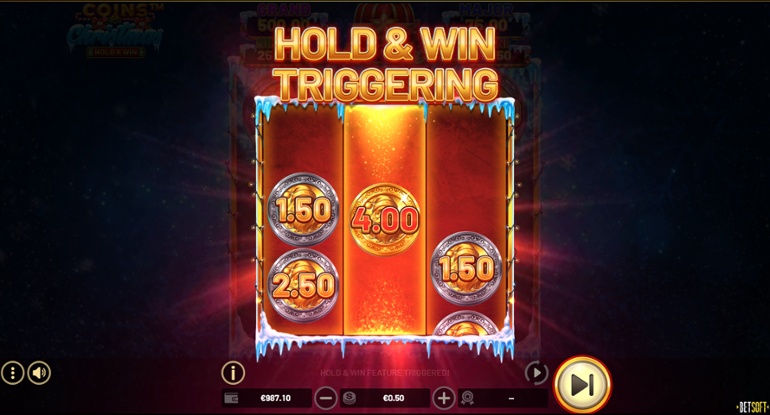 Coins of Christmas - Hold & Win feature