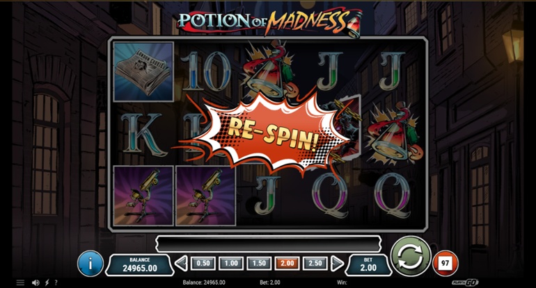 Potion of Madness & Re-spin feature