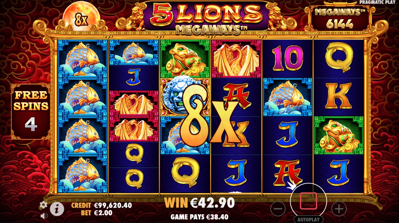 5 Lions Megaways - Multiplier Win