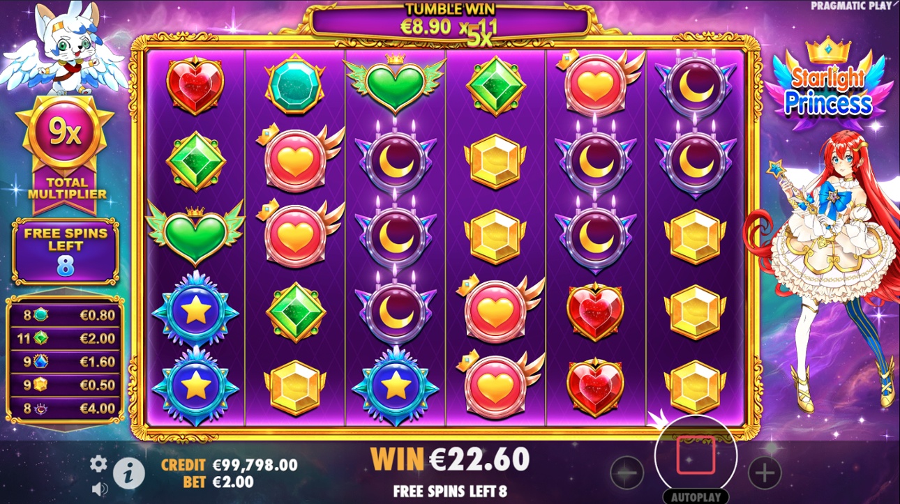 Starlight Princess - Multiplier win