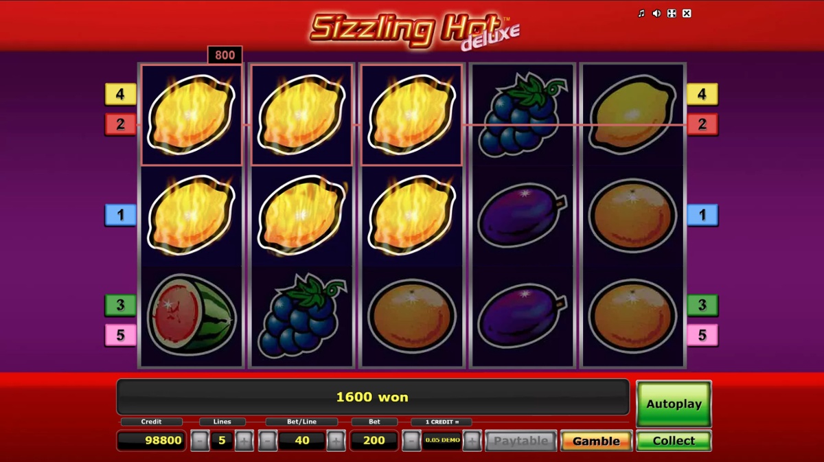 Sizzling Hot Deluxe slot win