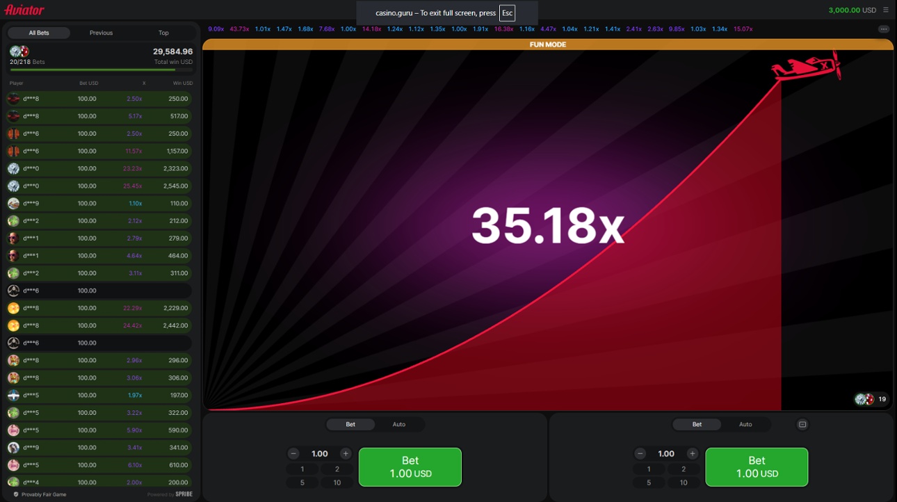 Aviator (Spribe) - Crash Game