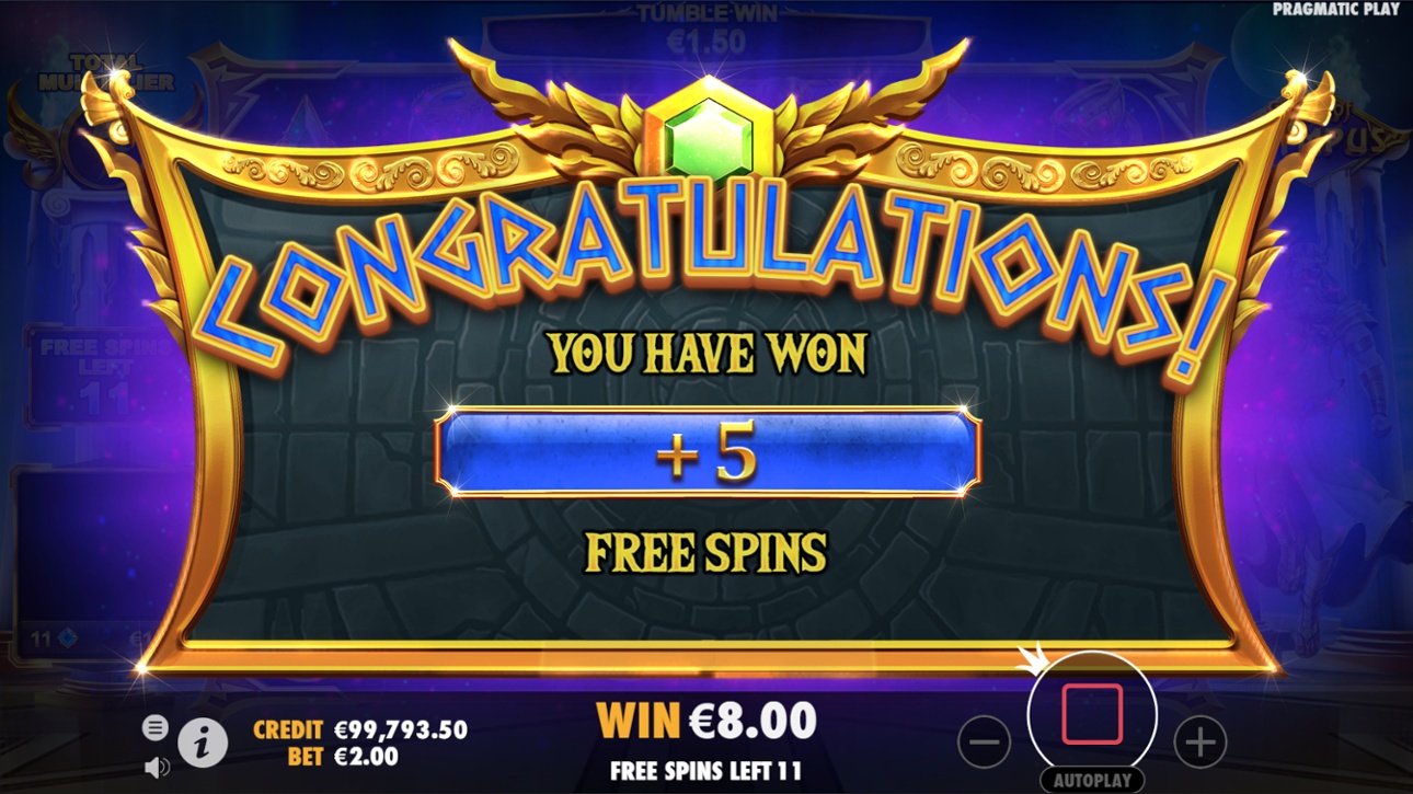 Gates of Olympus slot Free spins re-trigger