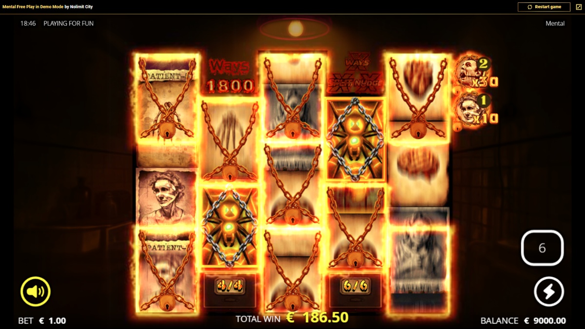 Mental Free spins feature