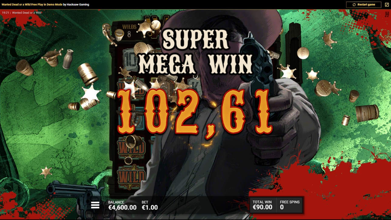 Wanted Dead or A Wild - big win