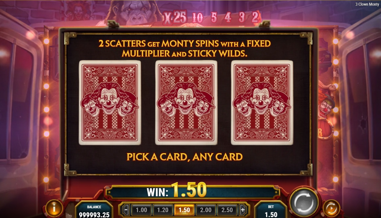 3 Clowns Monty - Free Spins pick