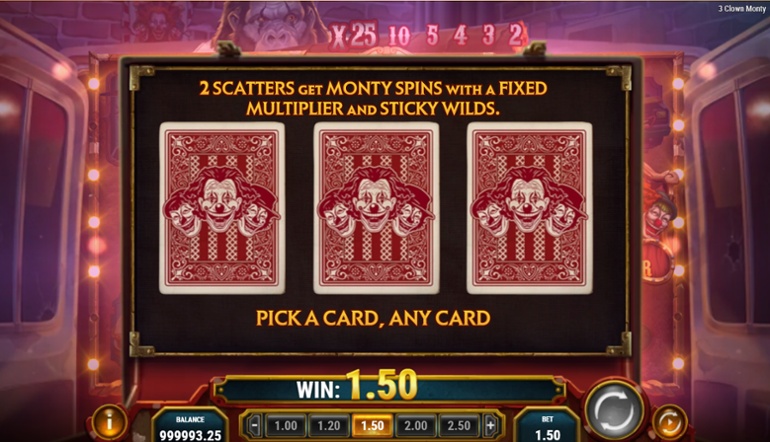 3 Clowns Monty - Free Spins pick