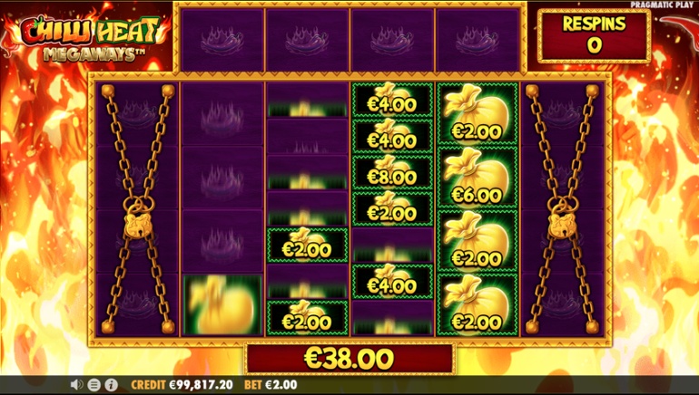 Chilli Heat Megaways - Respin bonus round