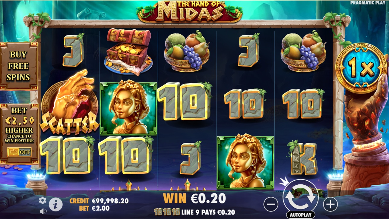 Hand of Midas slot win