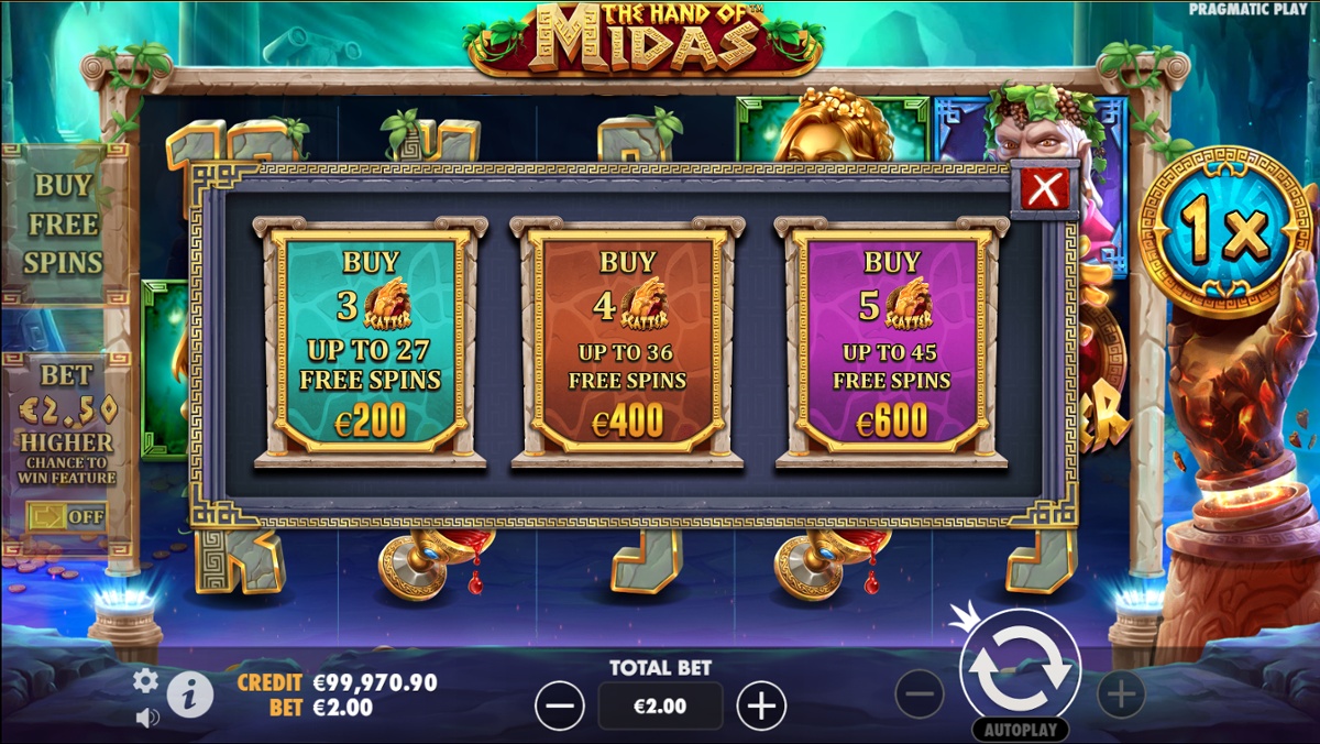 Hand of Midas - Buy-in options