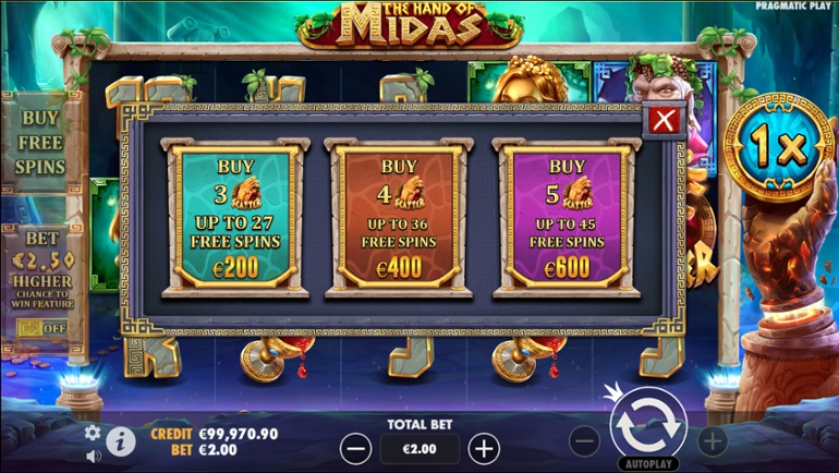 Hand of Midas - Buy-in options