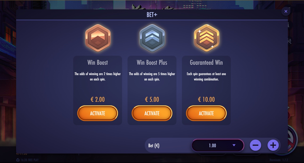 Xterminate Bet+ Feature