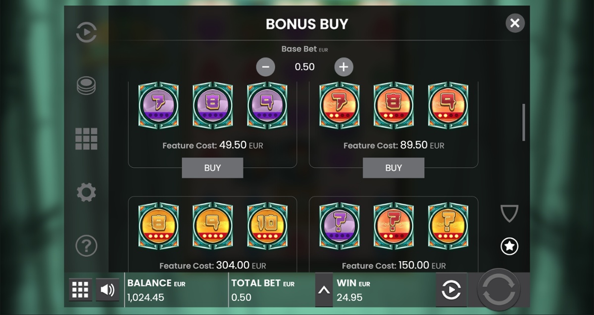 Big Bamboo - Bonus Buy options