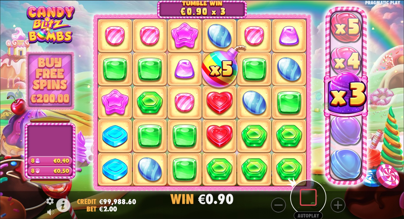 Candy Blitz Bombs base game win