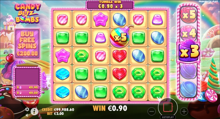 Candy Blitz Bombs base game win