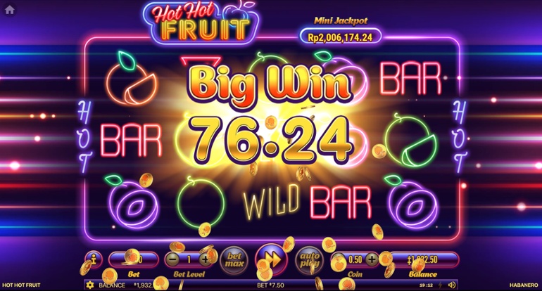Hot Hot Fruit big win