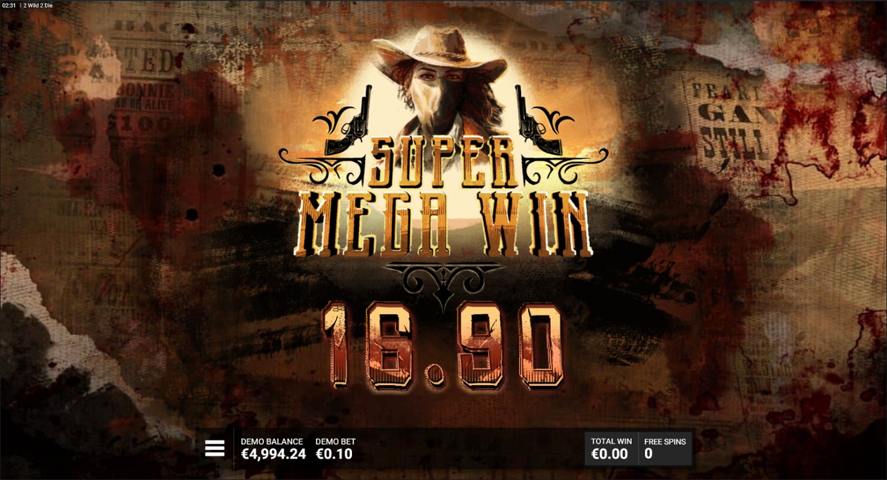 2 Wild 2 Die big win